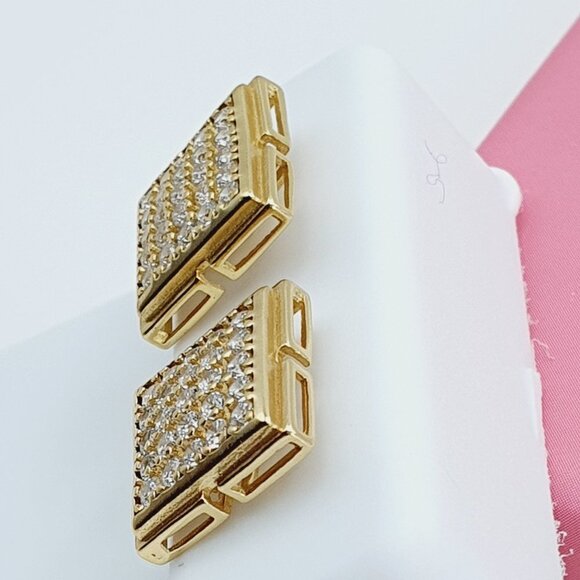 "925 Sterling Silver Cubic Zirconia Earrings, U19254616 - Picture 4 of 11